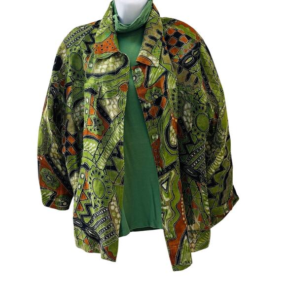 Vintage Y2K Collared Button-Up Layering Overshirt (1 XL) - Picture 11 of 13